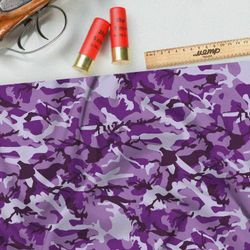 Ткань атлас фиолетовый милитари