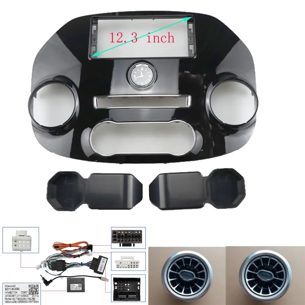 Магнитола для Mercedes-Benz Vito W447 2014-2024 (рамка LUX) - FarCar монитор 12.3" 2K QLED на Android 14, TS10, CarPlay, 4G SIM-слот