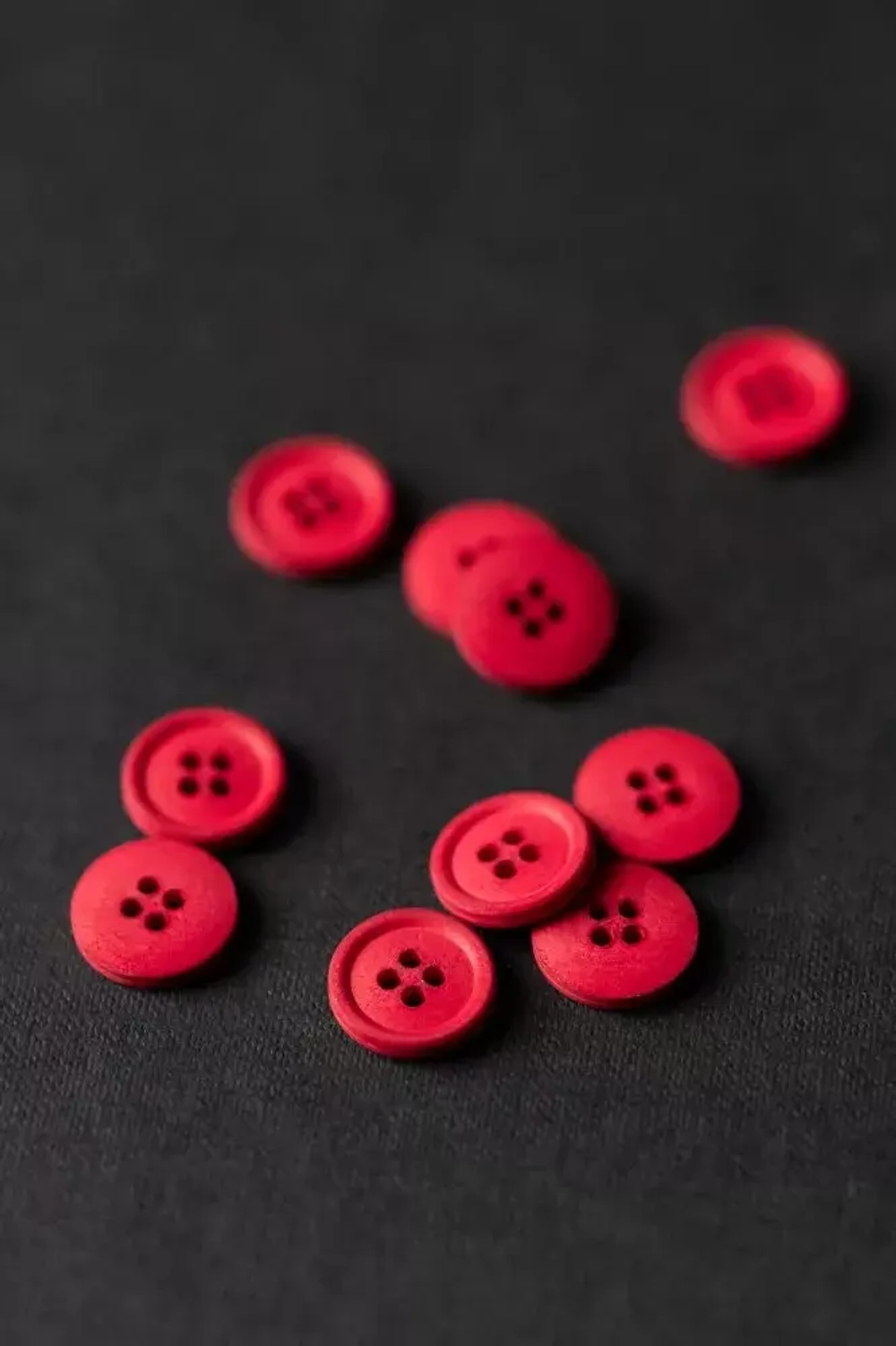 Хлопковые пуговицы 15mm – Classic Red