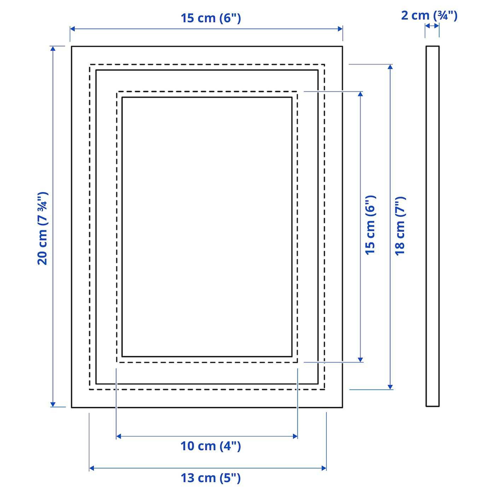 IKEA KNOPPÄNG  (ИКЕА КНОППÄНГ)  -  Рамка, белая, 13x18 см