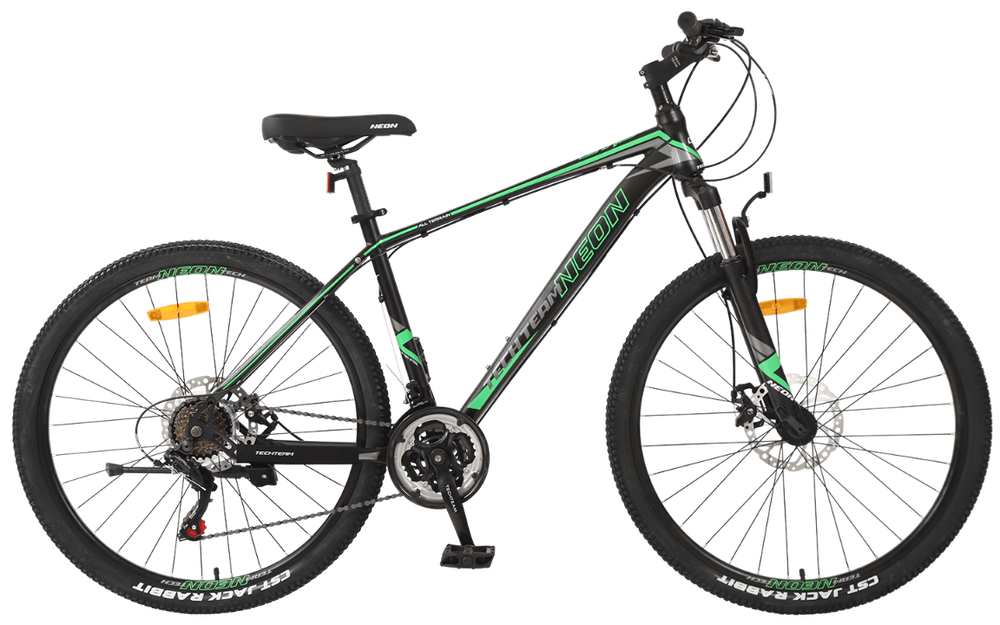 Велосипед TechTeam Neon 27.5"х18" черно-зеленый