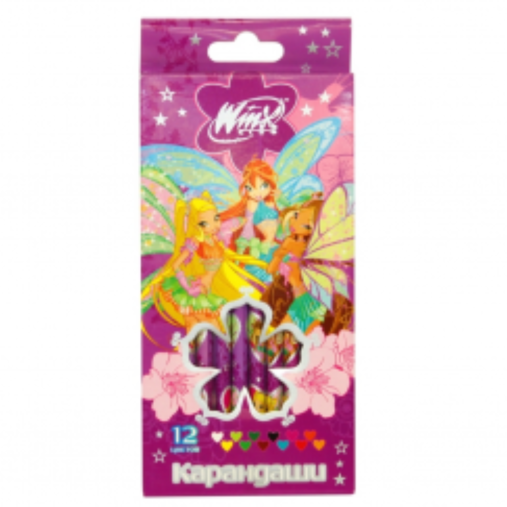 Крандаши цветные Winx 12 цветов