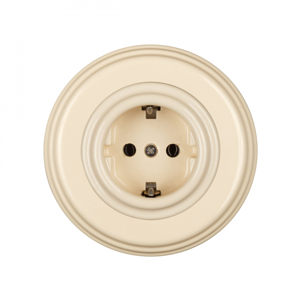 Рамка 1 постовая, керамика, цвет песочное золото BF2-610-04