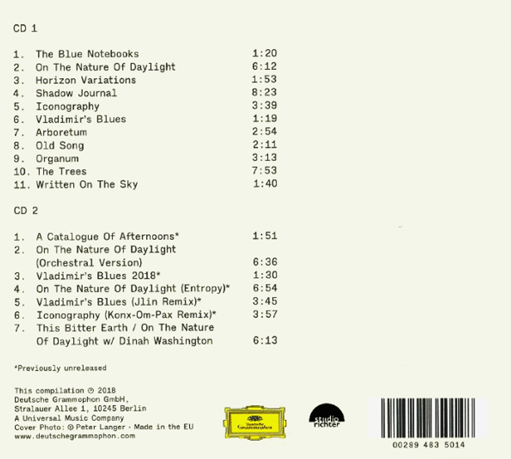 Max Richter / The Blue Notebooks (15 Years - The Anniversary Special Edition)(2CD)