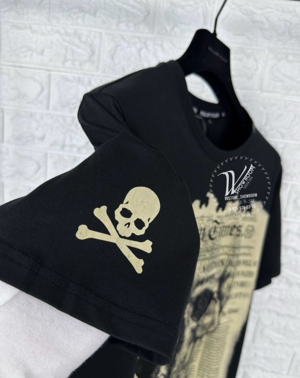 Футболка Philipp Plein Times Skull премиум