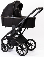 Детская коляска Peppy Tecla 3 в 1 с автокреслом First black Shadow Black Chrome Edition (Черный)