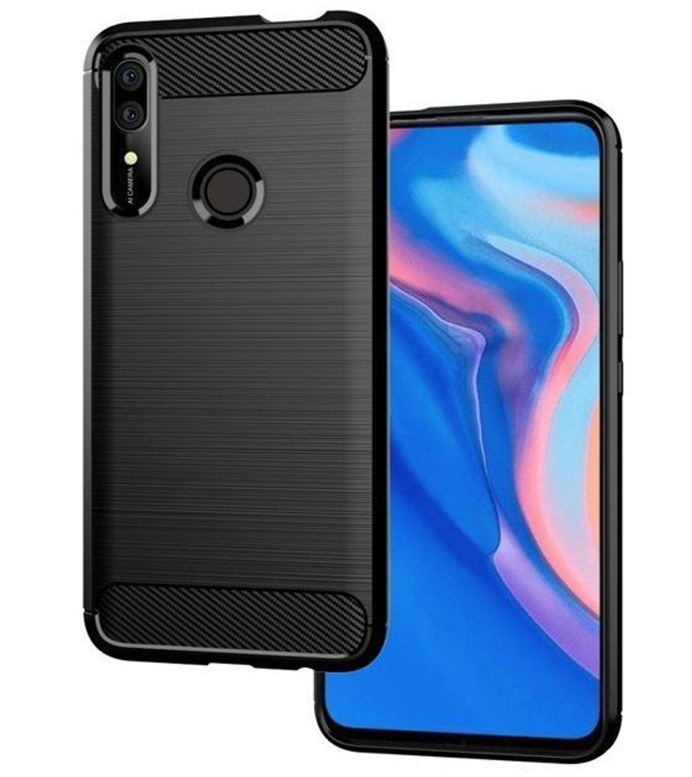 Чехол для Huawei P Smart Z (Y9 Prime 2019, Enjoy10 Plus, 9X Premium) цвет Black (черный), серия Carbon от Caseport