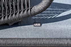 "Милан" лаунж-зона 4-местная плетеная из роупа (веревки), каркас алюминиевый темно-серый, роуп темно-серый