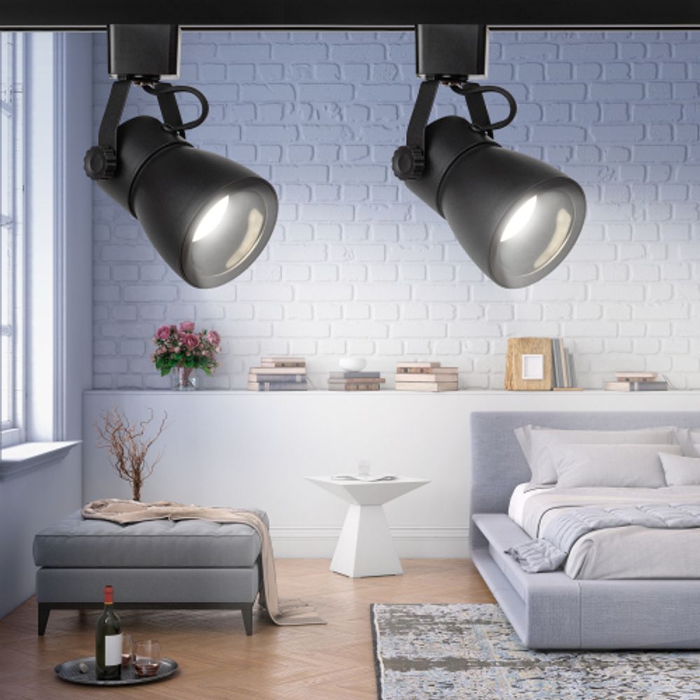 Трековый светильник однофазный ЭРА Taper TR38-GU10 BK под лампу GU10 черный