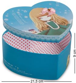 WG-69/3-B Коробка подарочная «Сердце» цв.голубой