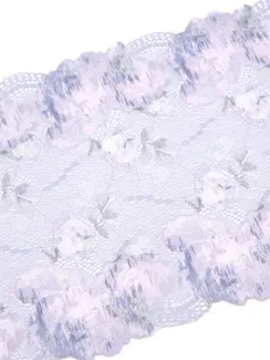 03-254 Кружево эластичное 22 см, акварель, лаванда