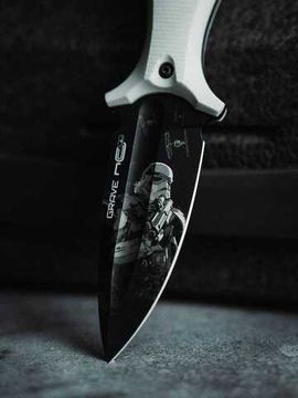 Нож "GRAVE" LE Stormtrooper (AUS-10 BSW, G10 White)