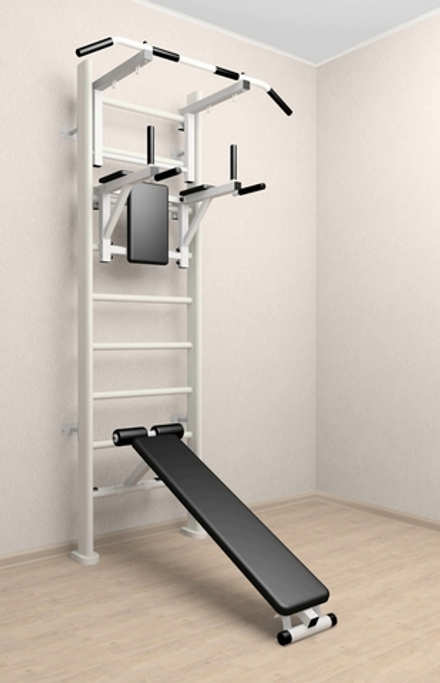 Деревянная шведская стенка Sv Sport 905б (Турник стандарт/Брусья/Скамья)