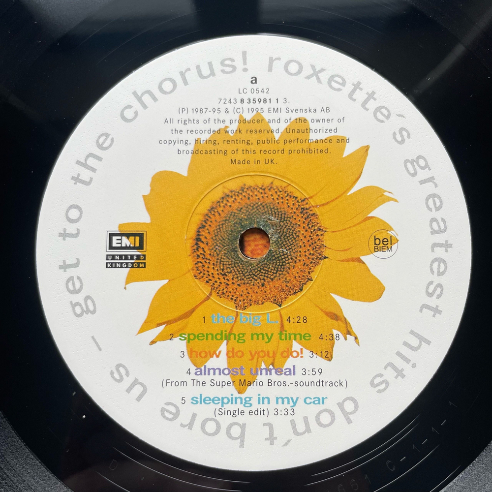Винтажная виниловая пластинка LP Roxette, Don't Bore Us, Get To The Chorus (Roxette's Greatest Hits) (Англия 1995)