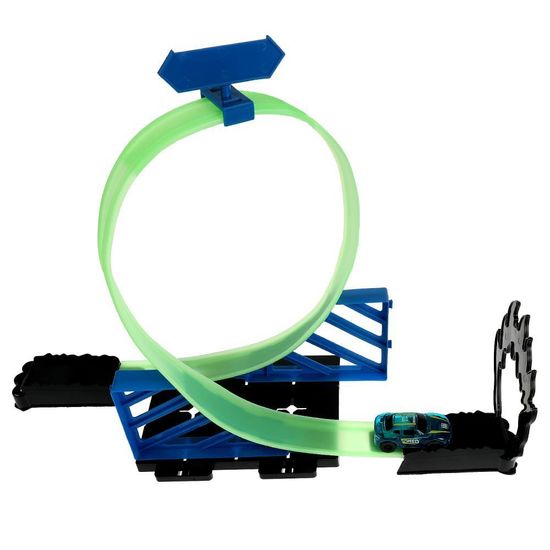 Автотрек с катап,маш.свет,трек светится в темноте, кор.44,5*25,1*5,4см ТЕХНОДРАЙВ