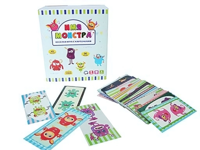 Игра настольная с карточками "Имя монстра" в коробка (Ракета)