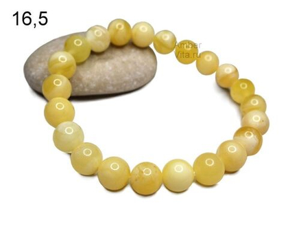Янтарный браслет шарик