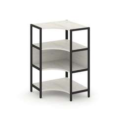 Shelf System Односекционный угловой стеллаж трехярусный SN.STMU-311 Дуб Наварра/Металл Черный 810*81