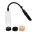 Прозрачная вакуумная помпа для пениса с 3 насадками Intern