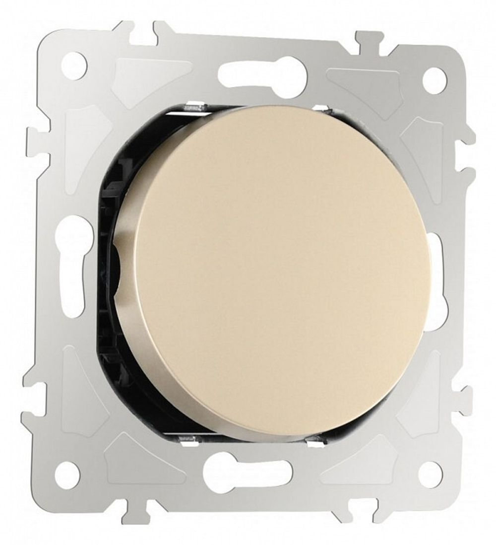 Выключатель проходной одноклавишный с подсветкой без рамки Arte Milano 202 202.32-1.shampan