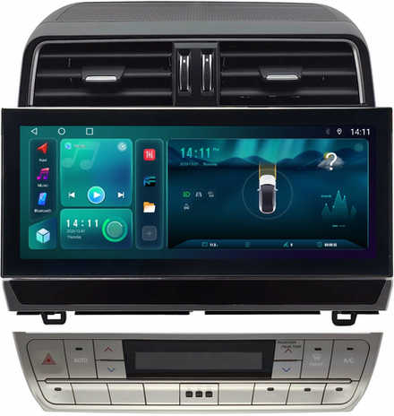 Магнитола для Toyota Land Cruiser Prado 150 2009-2024 - Carmedia KP-T1240FW монитор 12.3" в стиле BMW на Android 11, CarPlay, 4G SIM-слот