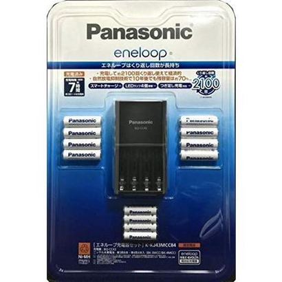 Зарядное устройство + аккумуляторные батареи Panasonic Eneloop KKJ43VCC84 8АА+4ААА