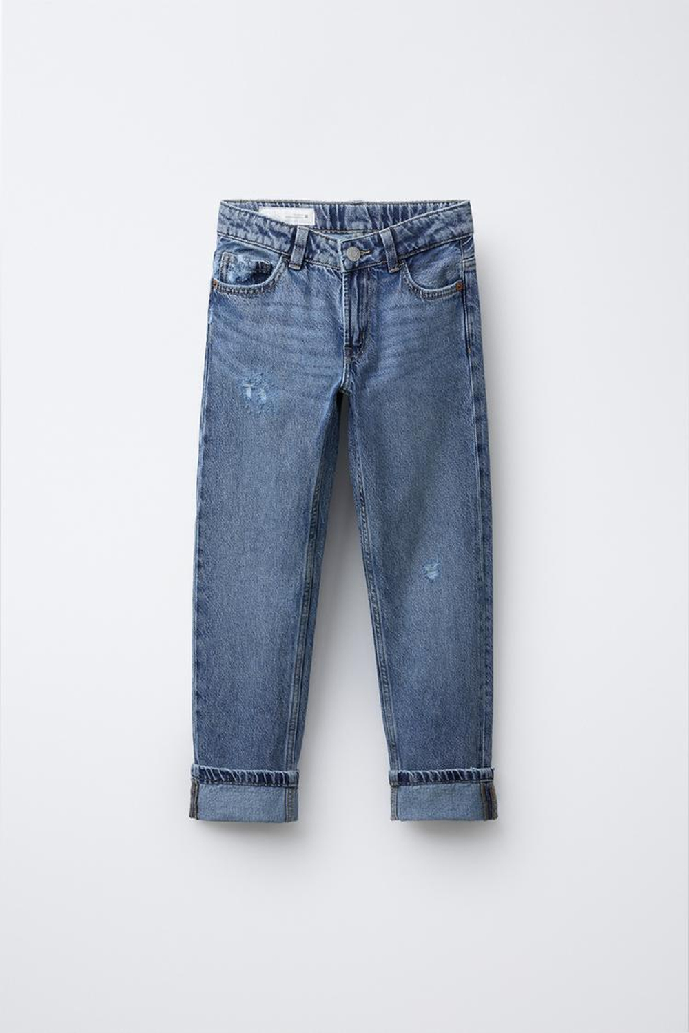 ZARA ДЖИНСЫ STRAIGHT, ВЫЦВЕТШИЙ СИНИЙ