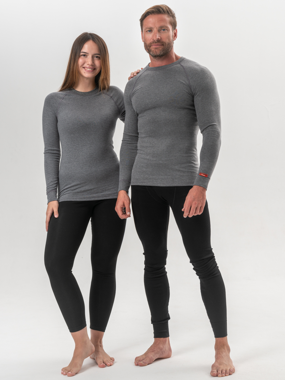 Футболка термо унисекс серый меланж