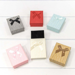 Коробка Ювелирная 9х7х2.8 см Набор 6 шт с бантом (Микс)