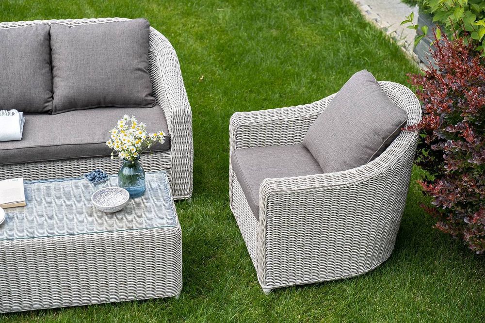 "Кон Панна" лаунж-зона из искусственного ротанга, цвет бежевый