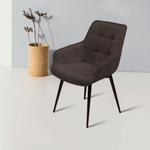 Стул с подлокотниками Capri, бархат антрацит 14 / опора конус