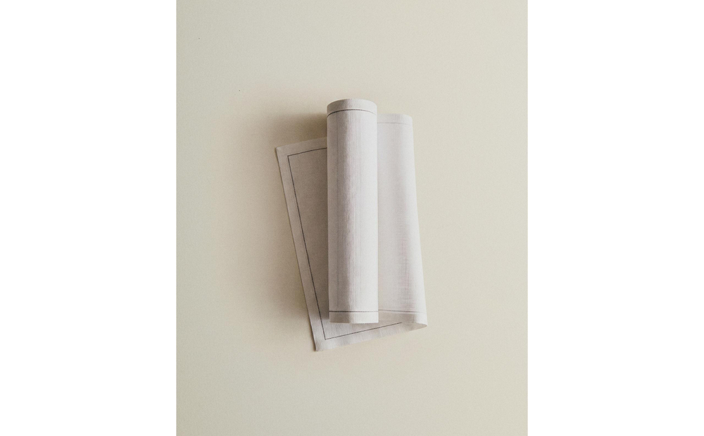 Сервировочные тканевые салфетки Zara Home, белый, 20 шт., 3233/022