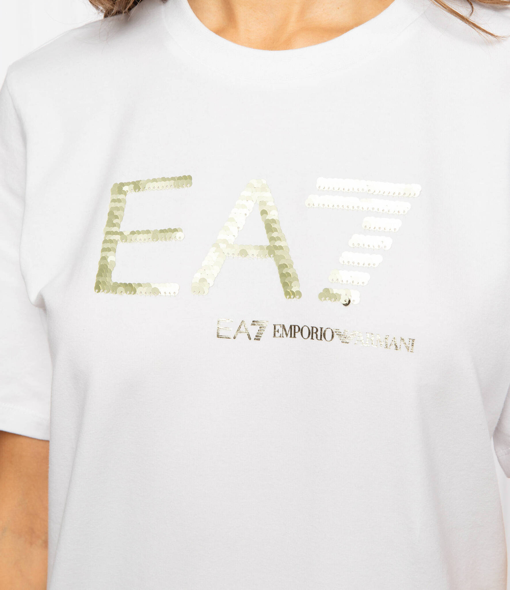 футболка EA7 - белый(6KTT37 TJAPZ)