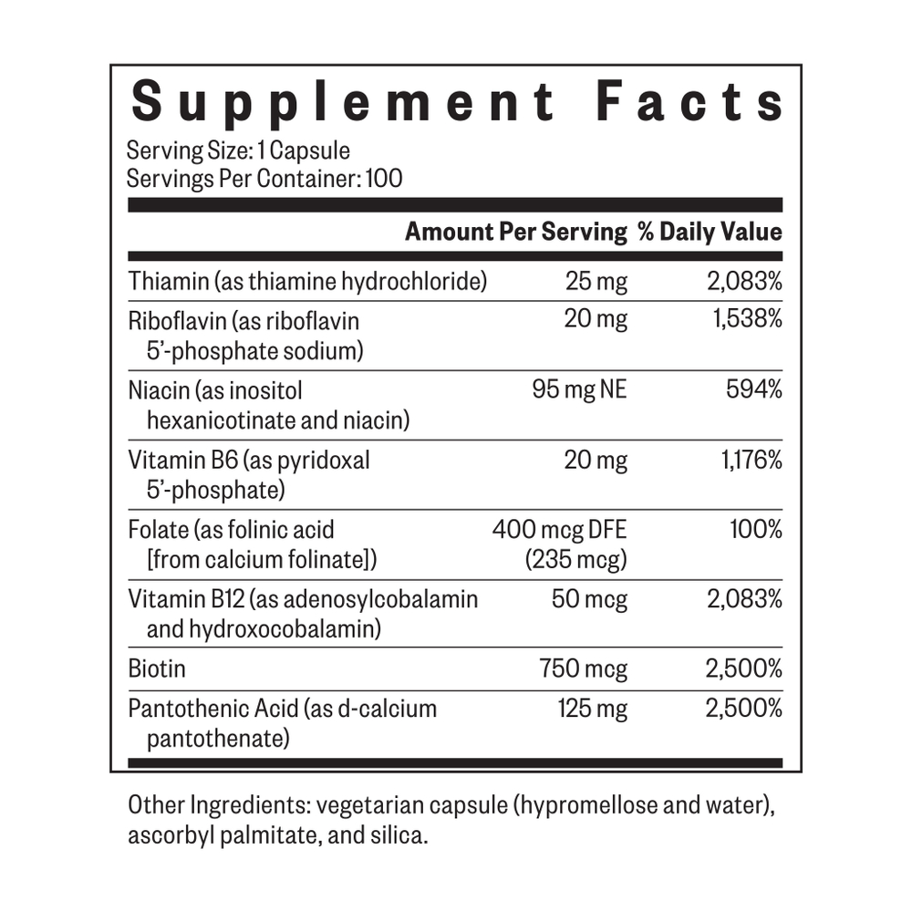Seeking Health, комплекс витаминов группы B без метила, 100 капсул