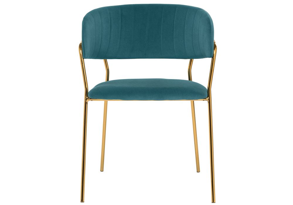 Стул на металлокаркасе Kamelia green / gold