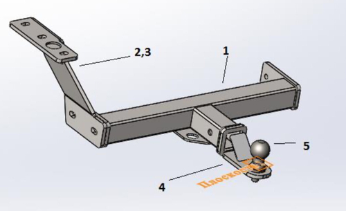 Фаркоп с элект. Smart, на Subaru Forester FA 0210-E (с 2007 по 2013 г.в.) (паспорт и сертификат в комплекте) Бизон
