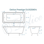 Ванна чугунная Delice Prestige 160х70 DLR230614