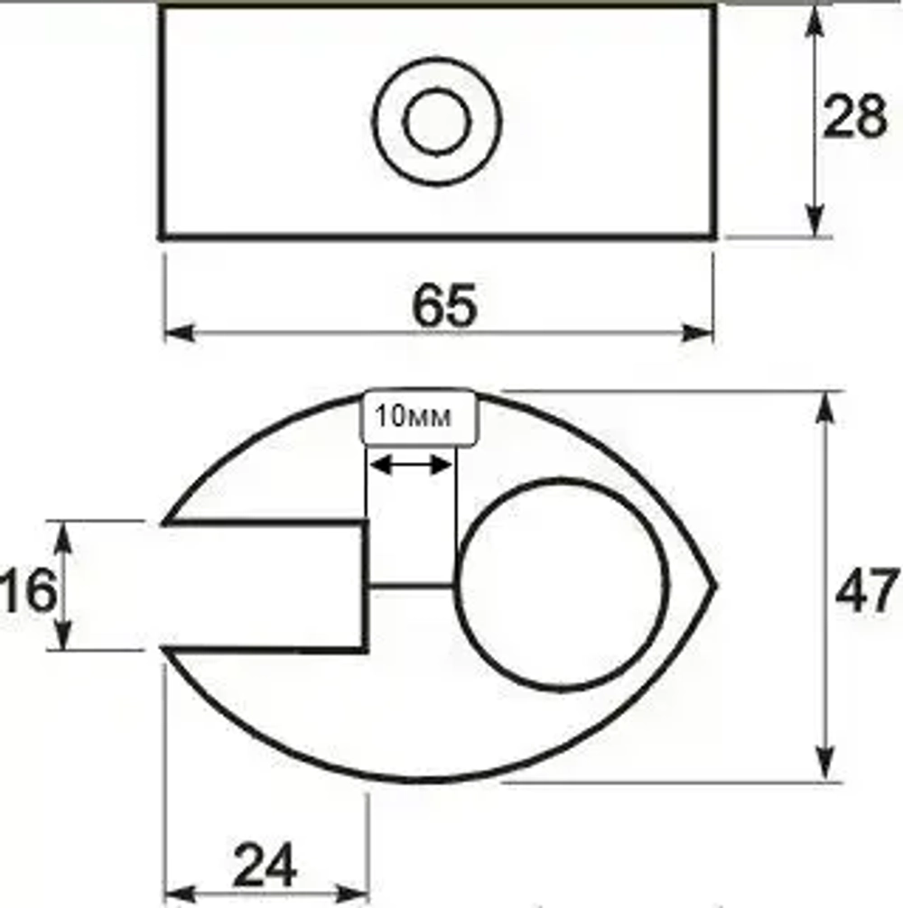 Держатель стекла или полок для труб 25мм Joker R7 хром 4 шт