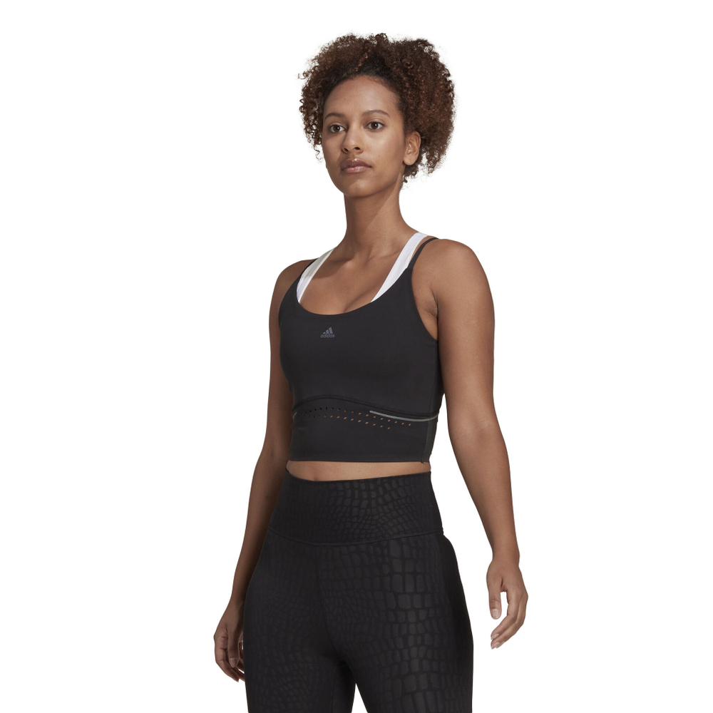 Женская теннисная майка adidas 45S Cropped Tank Top Women - Black
