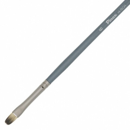 Кисть "Pinax Artists HI-TECH" синтетика плоскоовальная №6 длинная ручка