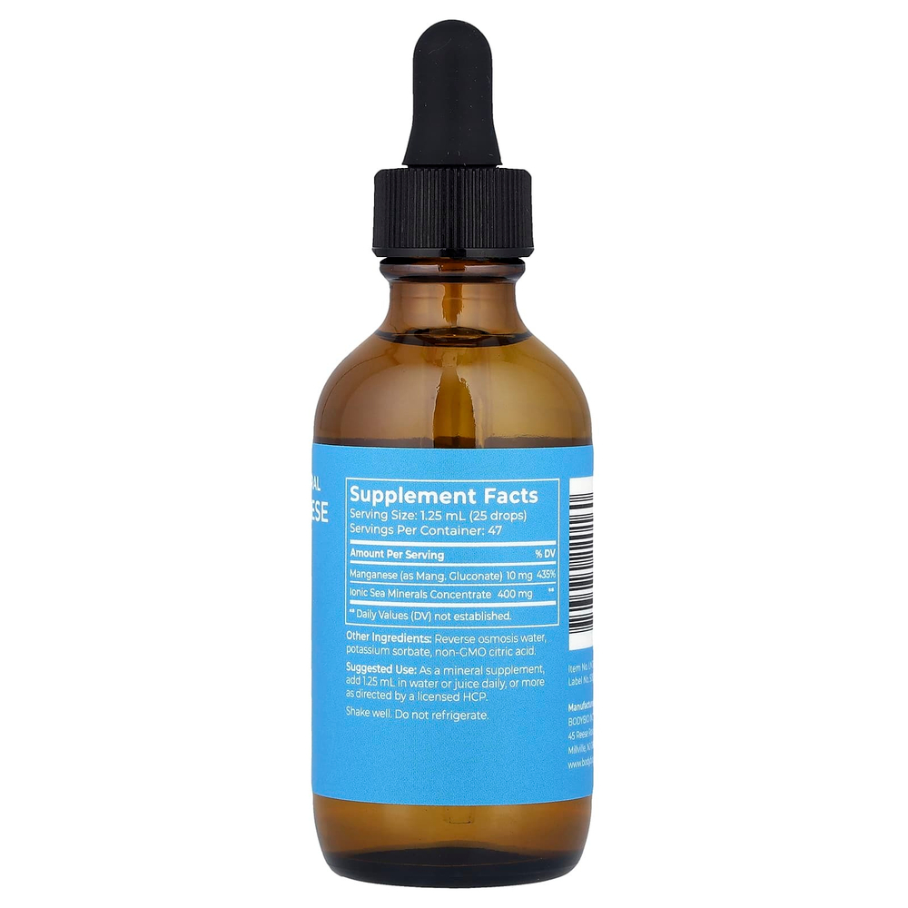 BodyBio, Жидкий минеральный марганец, 59 мл (2 жидк. Унции)