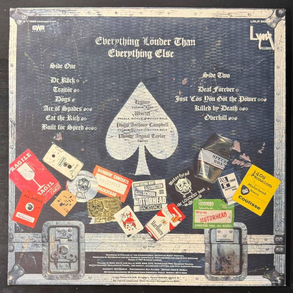 Motörhead ‎– Nö Sleep At All (Скандинавия 1988г.)