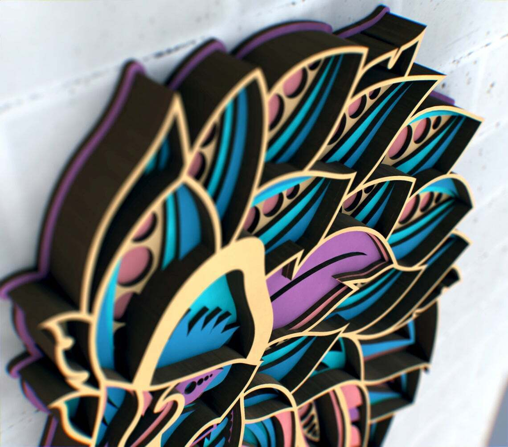 Удивительный Лев от SamCraft - сборные объемные 3D картины из дерева своими руками