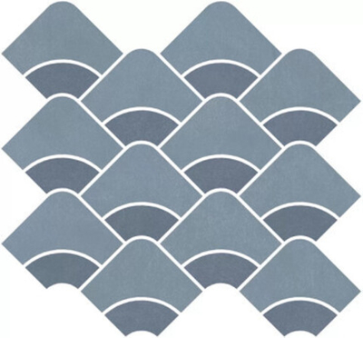 Мозаика Таделакт наборный синий светлый/синий матовый обрезной (KMD2HID011BR)