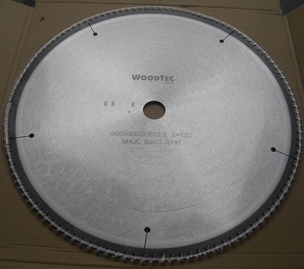 Пила дисковая Ø400 х 30 х 3,6/2,5 Z120 WZ WoodTec
