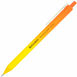 Карандаш механический 0,5 мм, BRAUBERG SOFT GRADE, HB, корпус soft-touch ассорти, 181958