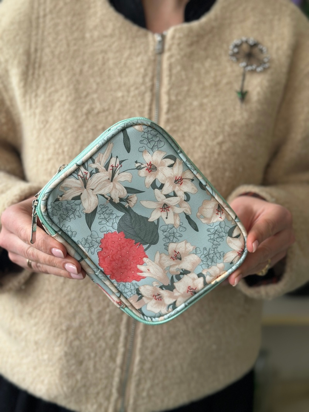 Пенал-оганайзер для хранения вязальных спиц и принадлежностей для рукоделия