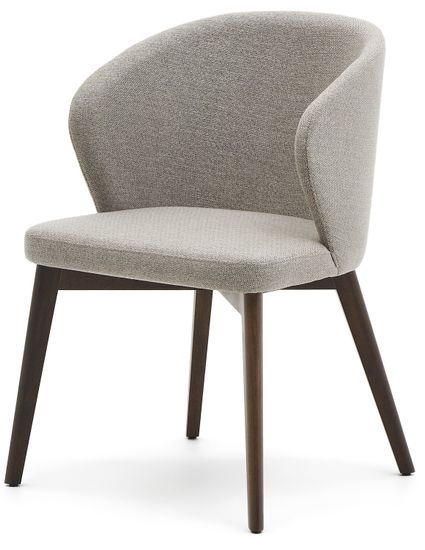 Стул Darice из коричневой синели с ножками в темной отделке Испания La Forma