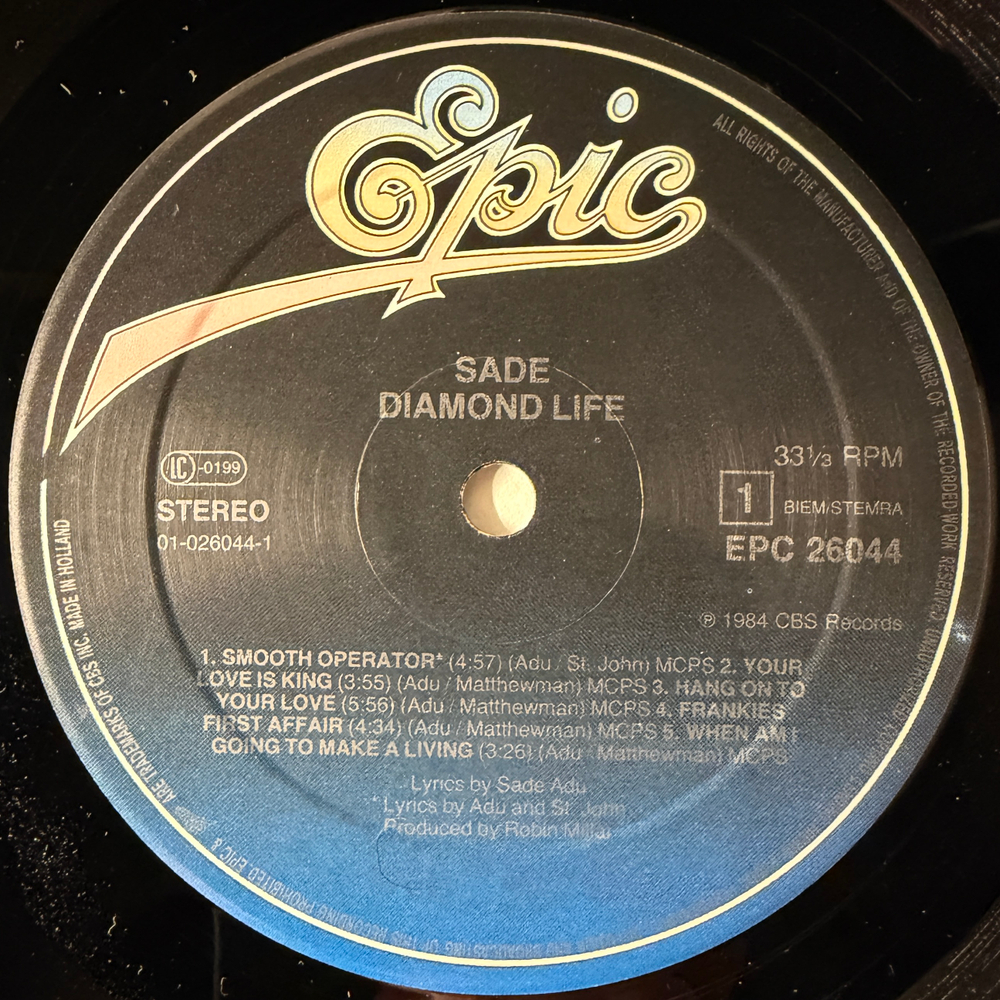 Sade - Diamond Life (Голландия 1984г.)