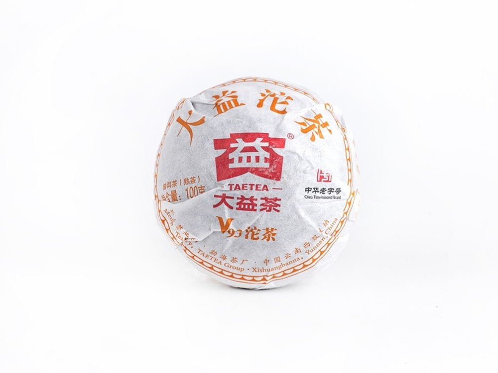 0354к Чай прессованный черный Пуэр Шу "ДАИ, V93", то ча 100гр